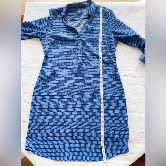 [The Limited] Ashton blue geometric print shirt dress size medium - Picture 10 of 10